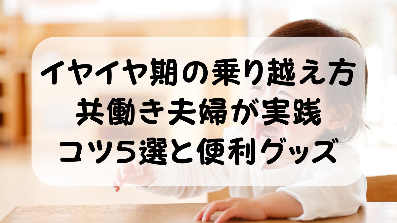 2歳イヤイヤ期の乗り越え方|共働き夫婦が実践したコツ5選と便利グッズ完全ガイド